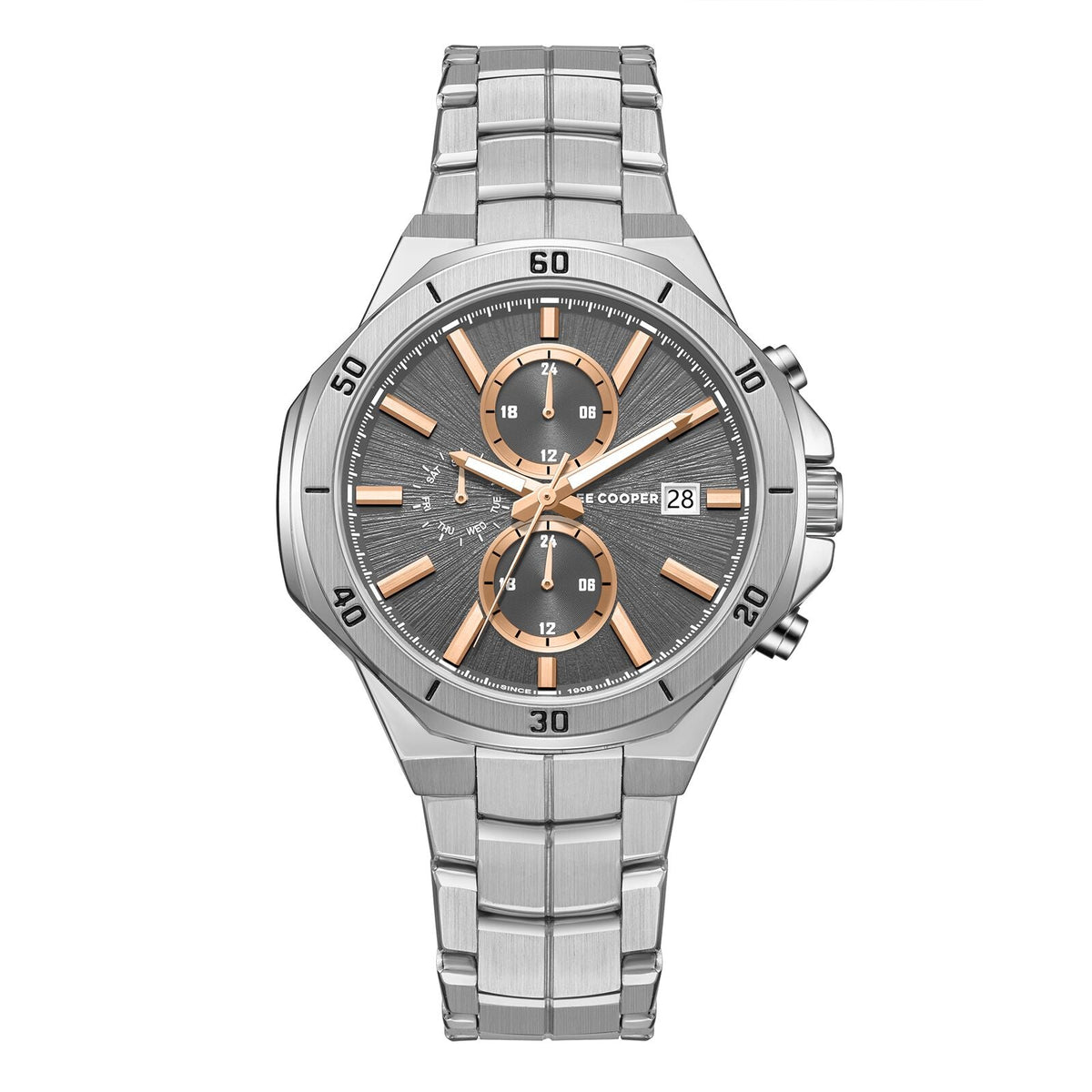 Montre homme Lee Cooper Bloomsbury multifonction cadran gris – vue de face