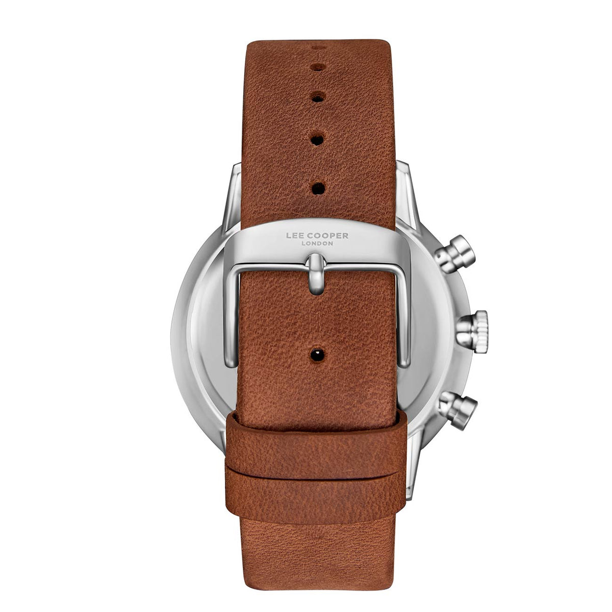 Montre homme Lee Cooper Hampstead verte cuir marron – vue arrière