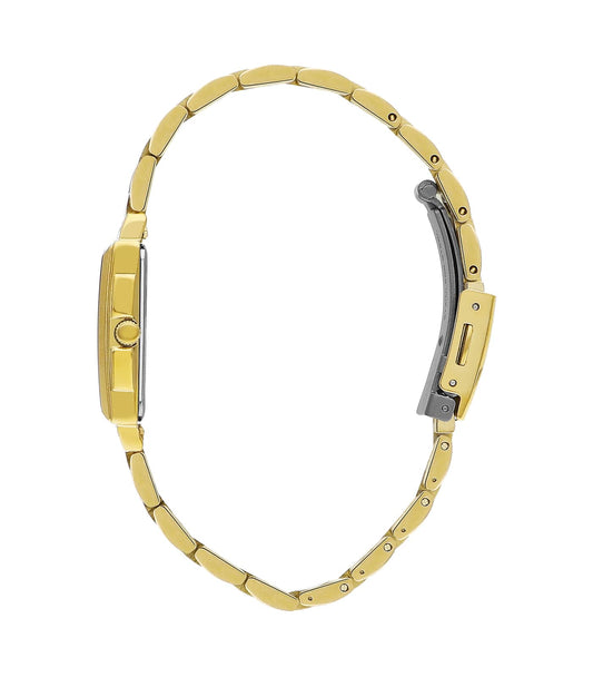 Lee Cooper Montre Femme Dorée Cadran Blanc