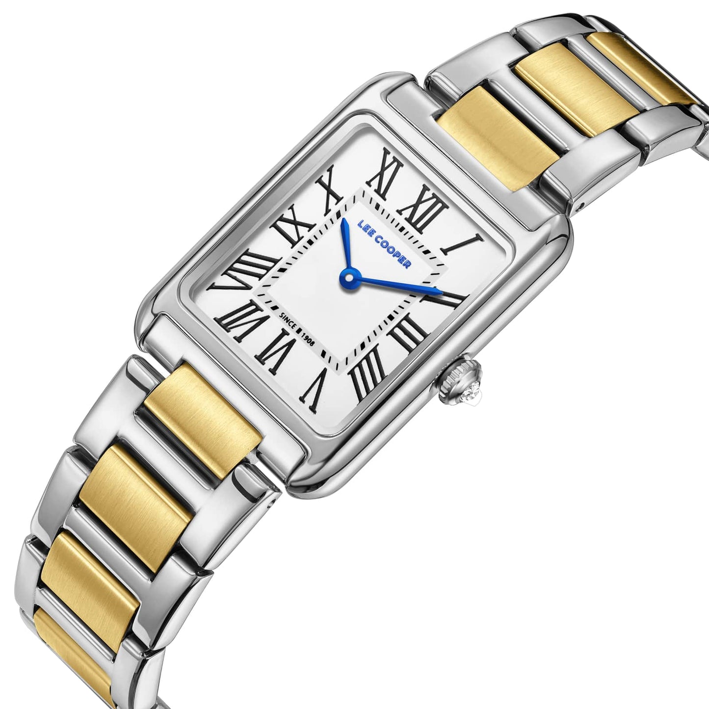 Lee Cooper Montre Femme Bicolore Cadran Blanc