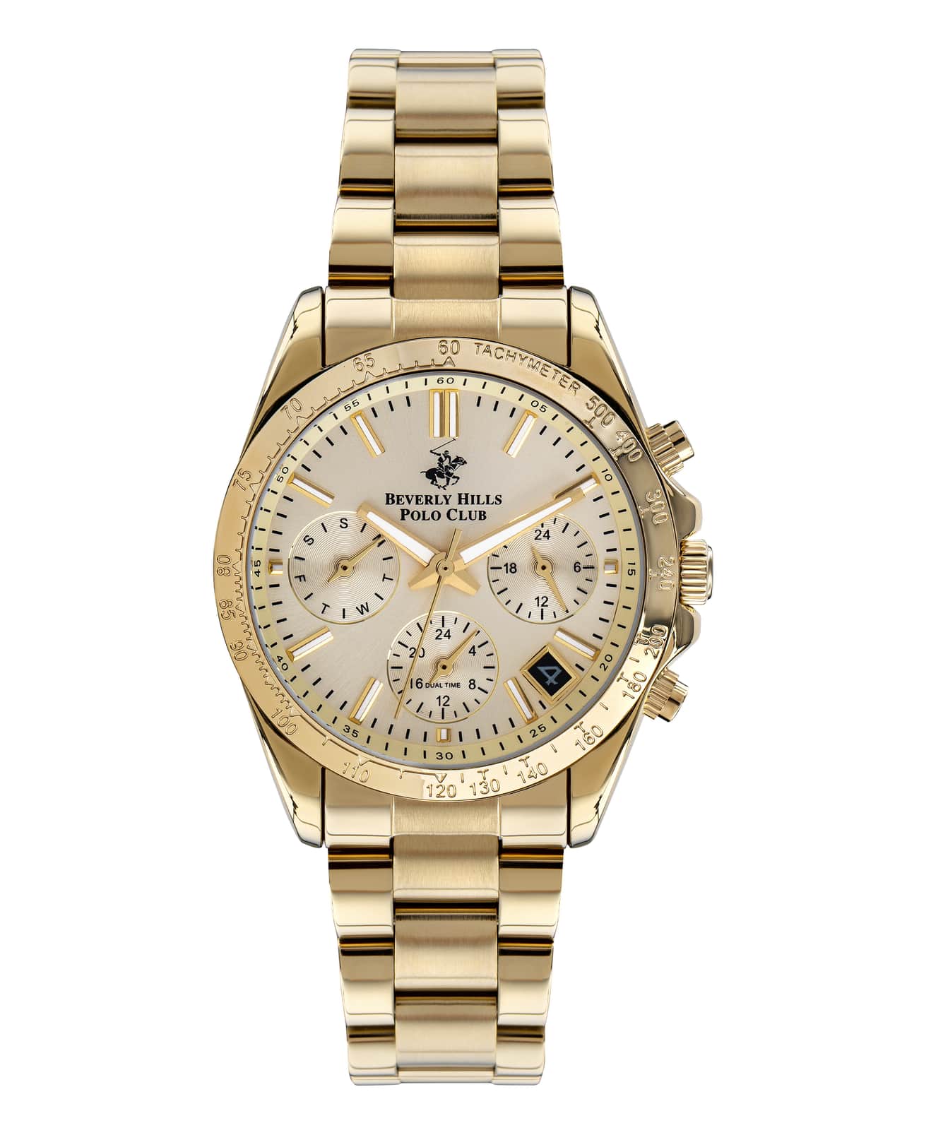 Beverly Hills Polo Club Montre Femme Chronograph Dorée