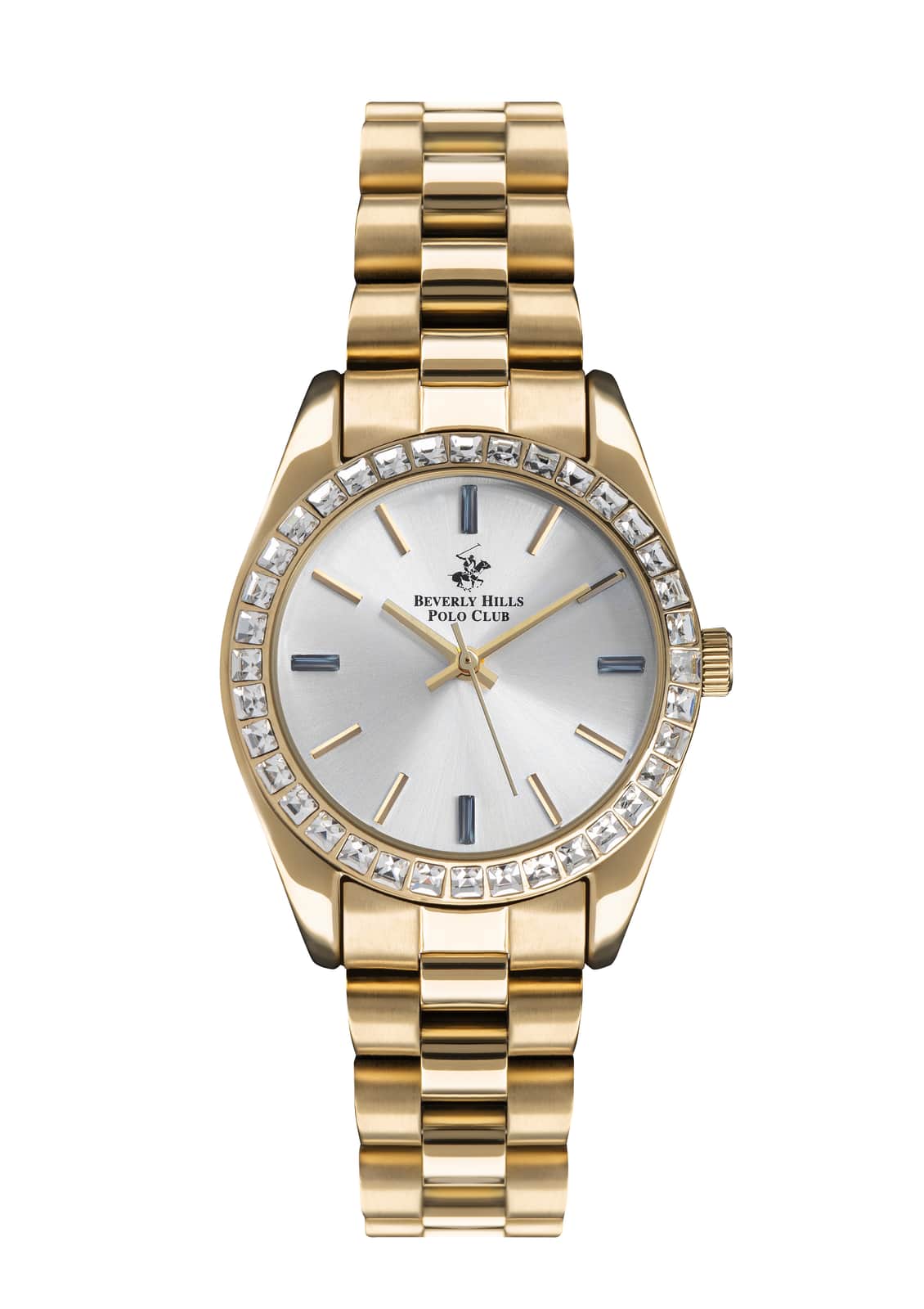 Beverly Hills Polo Club Montre Femme Cristaux Dorée
