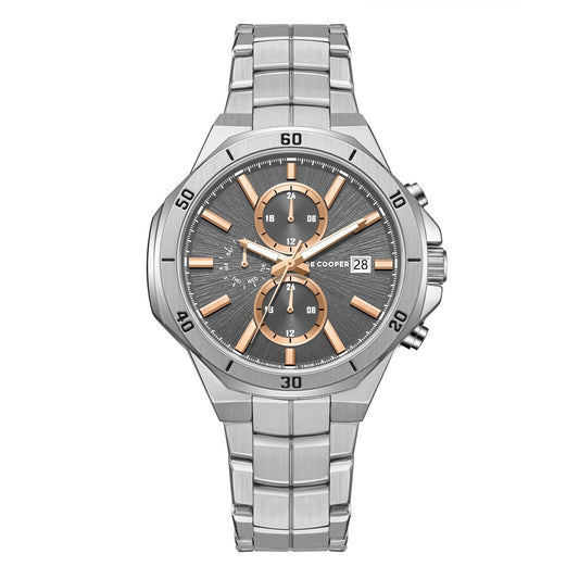 Montre homme Lee Cooper Bloomsbury multifonction cadran gris – vue de face