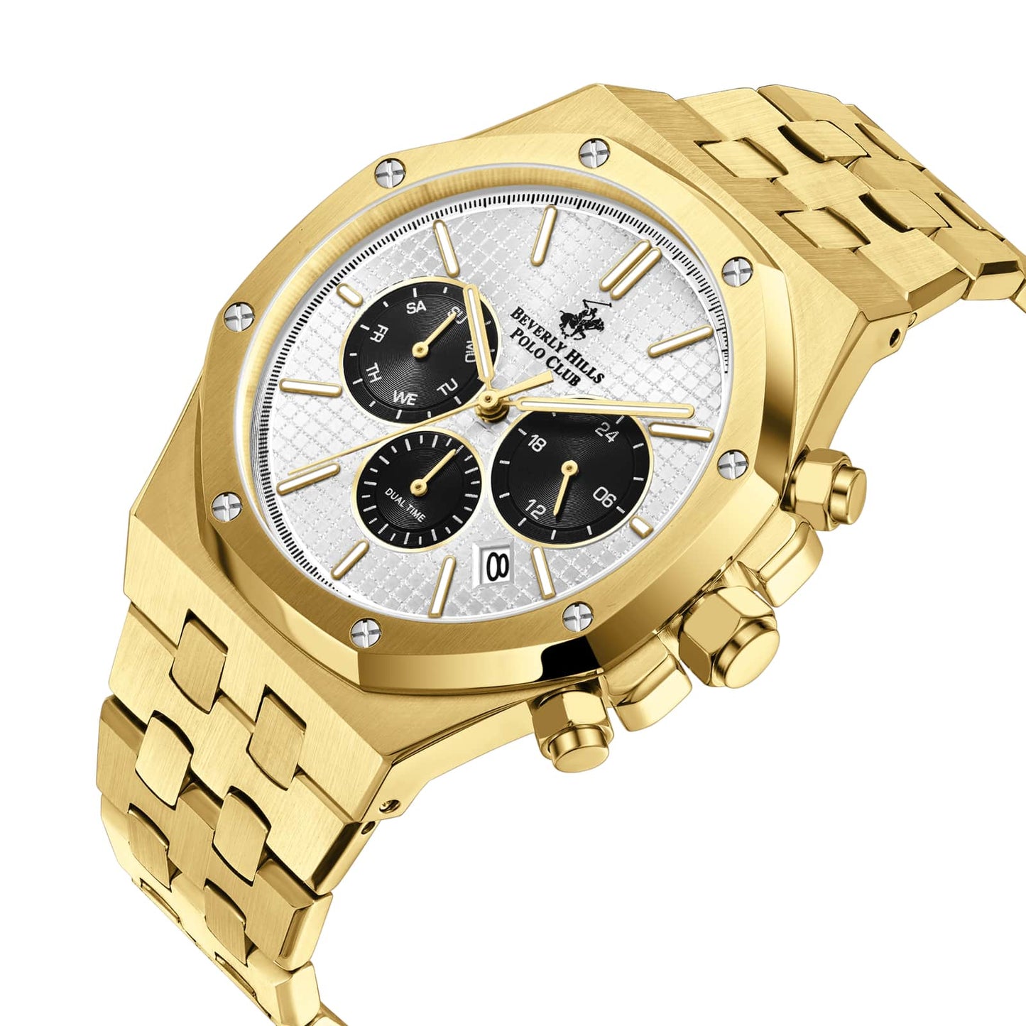 Beverly Hills Polo Club Montre Homme Chronograph Doré