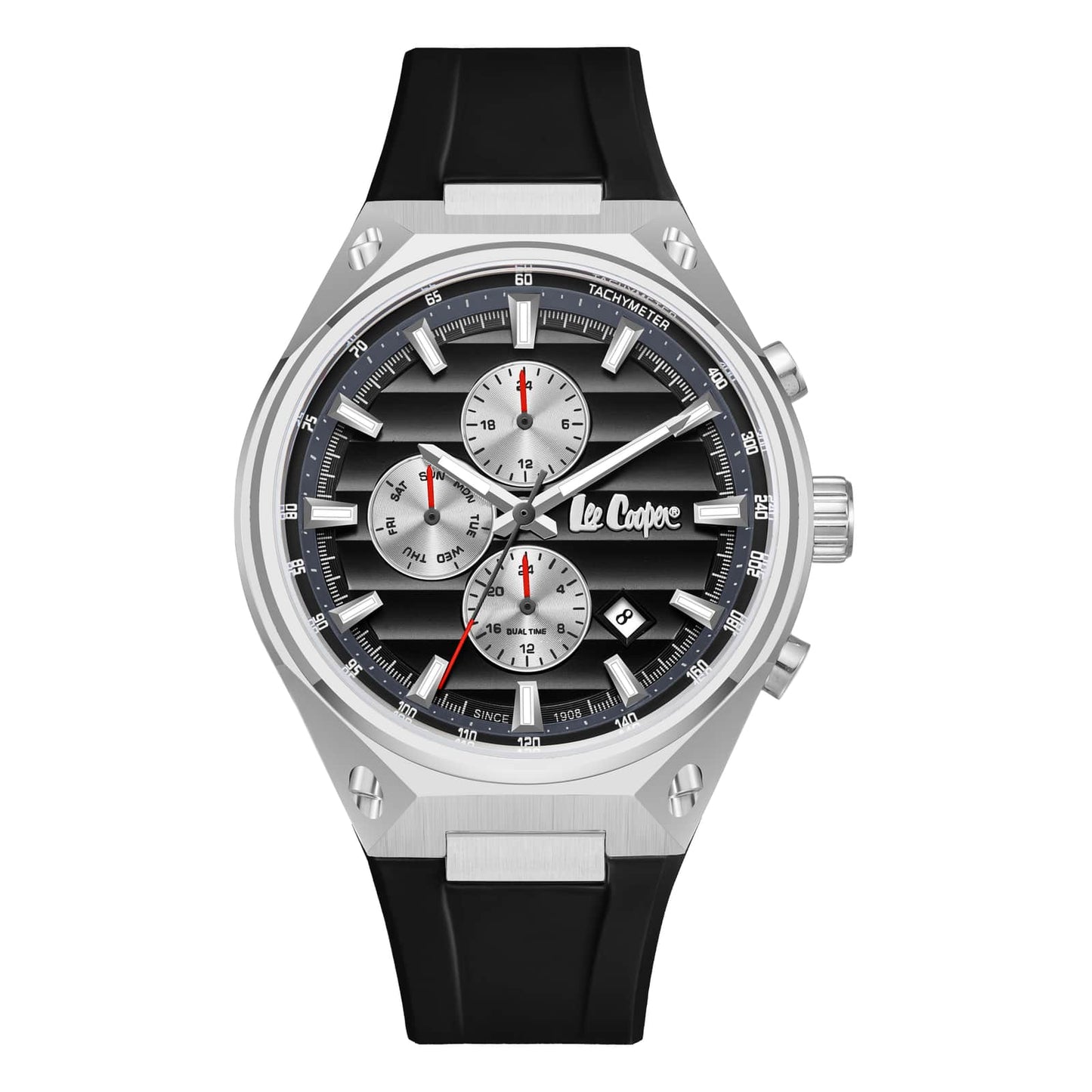 Lee Cooper Montre Homme Skeleton Silicone Noir
