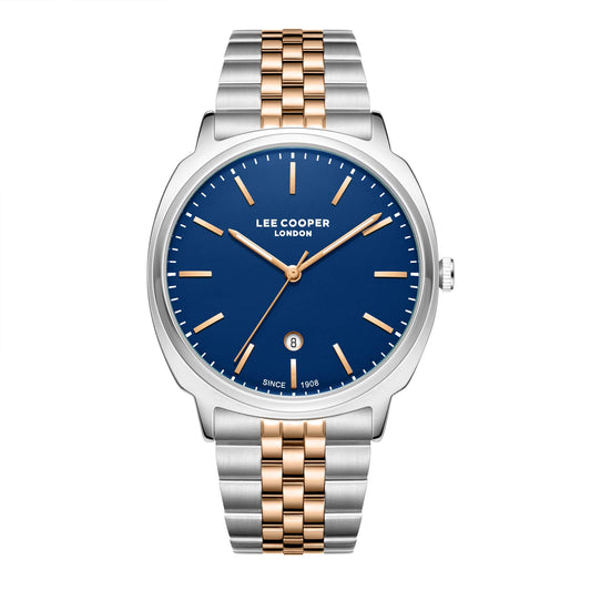 Lee Cooper Montre Homme Bicolore Cadran Bleu