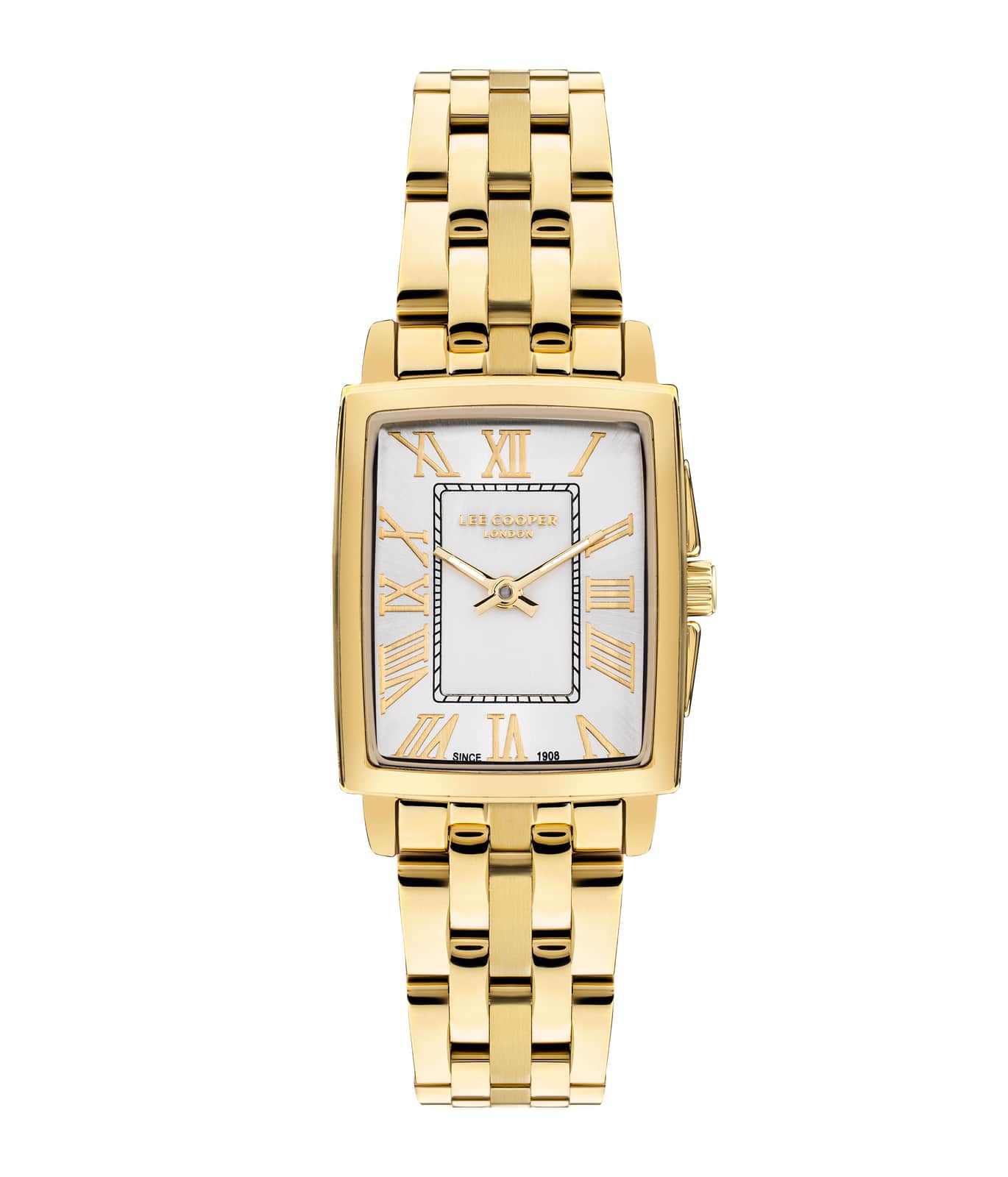 Lee Cooper Montre Femme Dorée Cadran Blanc