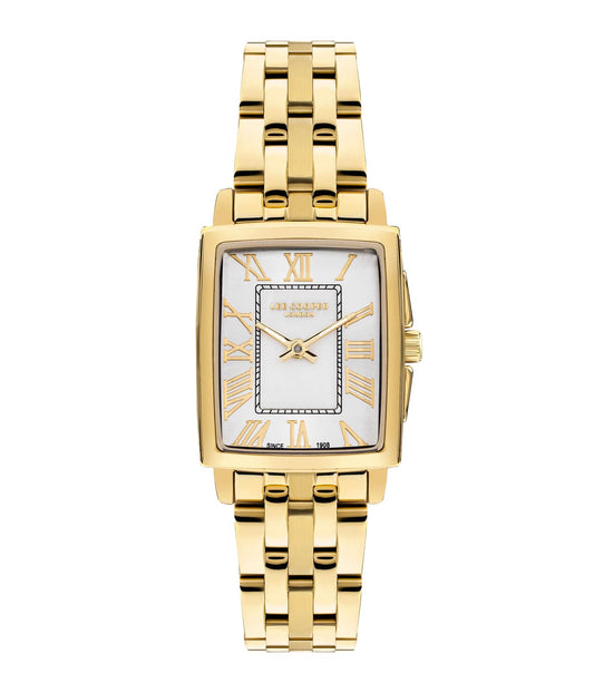 Lee Cooper Montre Femme Dorée Cadran Blanc