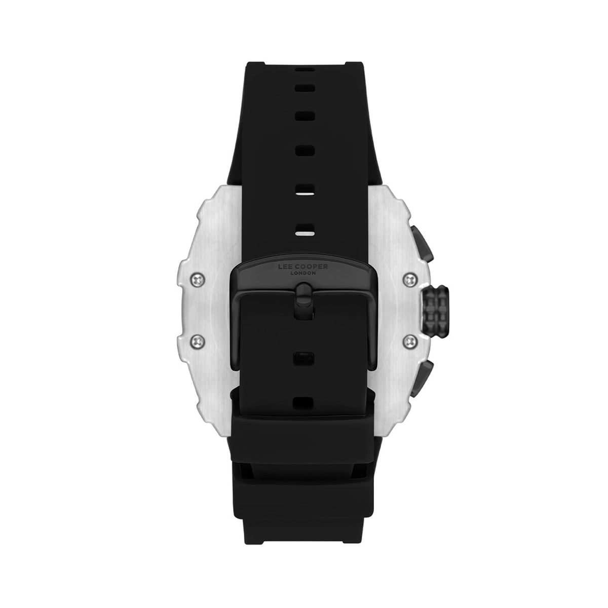 Montre homme Lee Cooper Goodwood tonneau chronographe noir – vue arrière