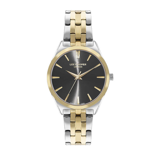 Montre femme Lee Cooper Kensington bicolore cadran gris – vue de face
