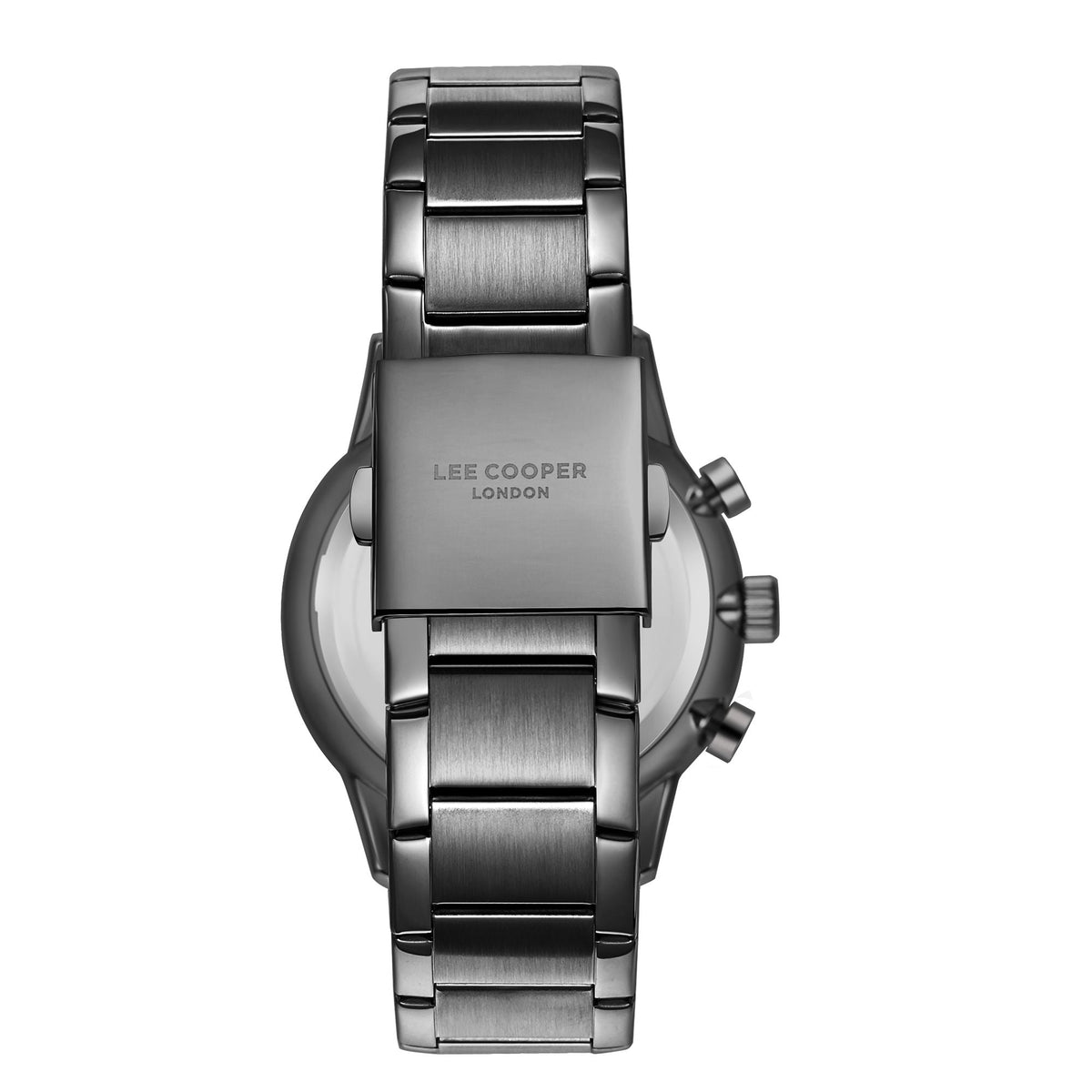 Montre homme Lee Cooper Shoreditch gunmetal cadran vert – vue arrière