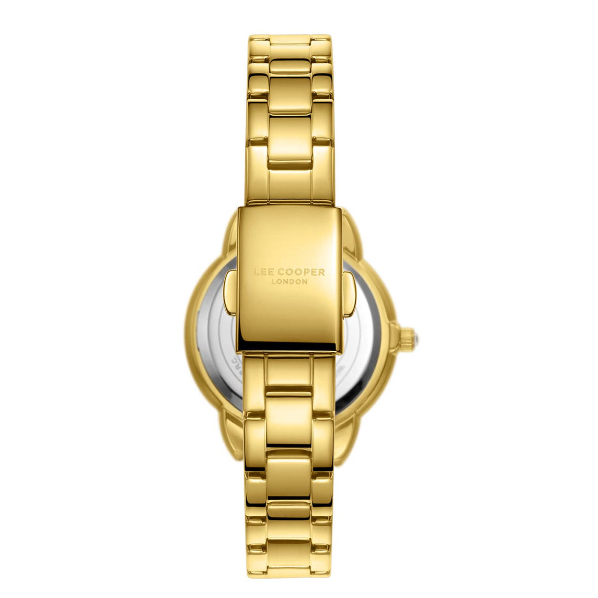 Montre femme Lee Cooper Mayfair dorée cadran vert – vue arrière