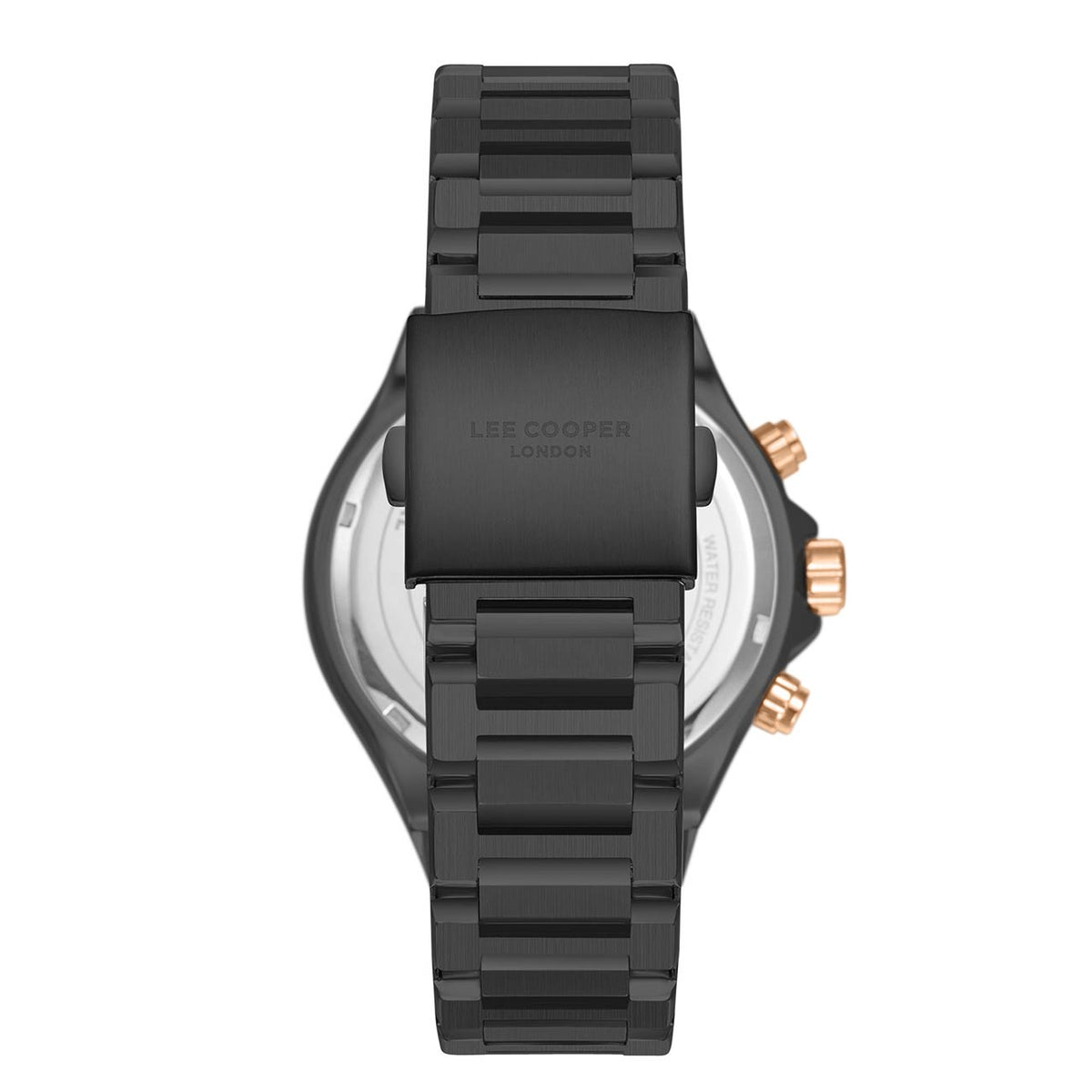 Montre homme Lee Cooper Silverstone noire et verte – vue arrière
