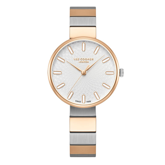 Montre femme Lee Cooper Notting Hill rose dorée – vue de face