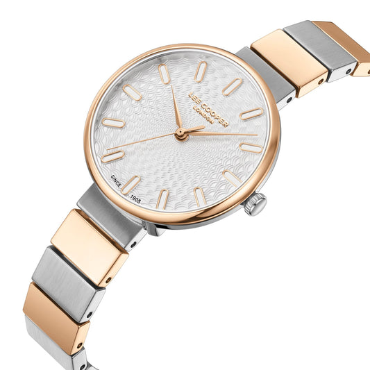 Montre femme Lee Cooper Notting Hill rose dorée – vue de trois-quarts
