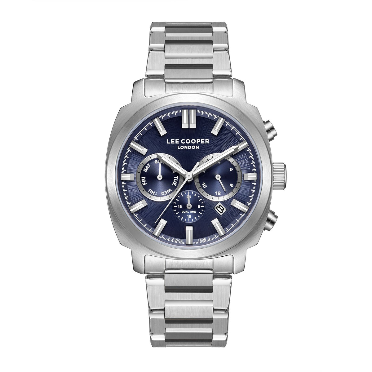 Montre homme Lee Cooper Westminster multifonction bleu marine – vue de face