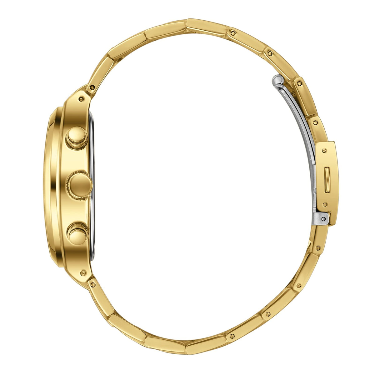 Montre homme Lee Cooper Windsor carrée dorée – vue de profil