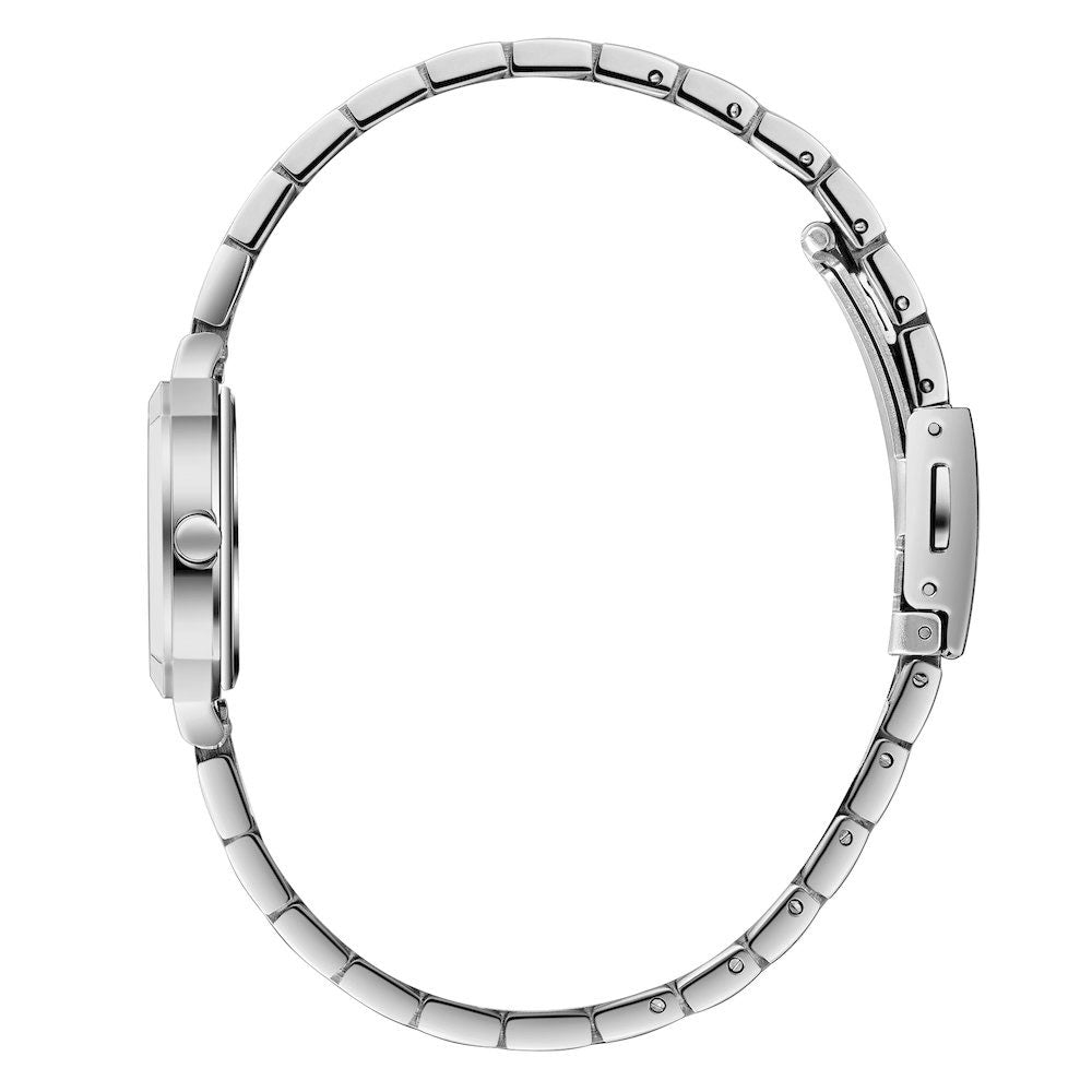 Montre femme Lee Cooper Belgravia rectangulaire rose doré – vue de profil