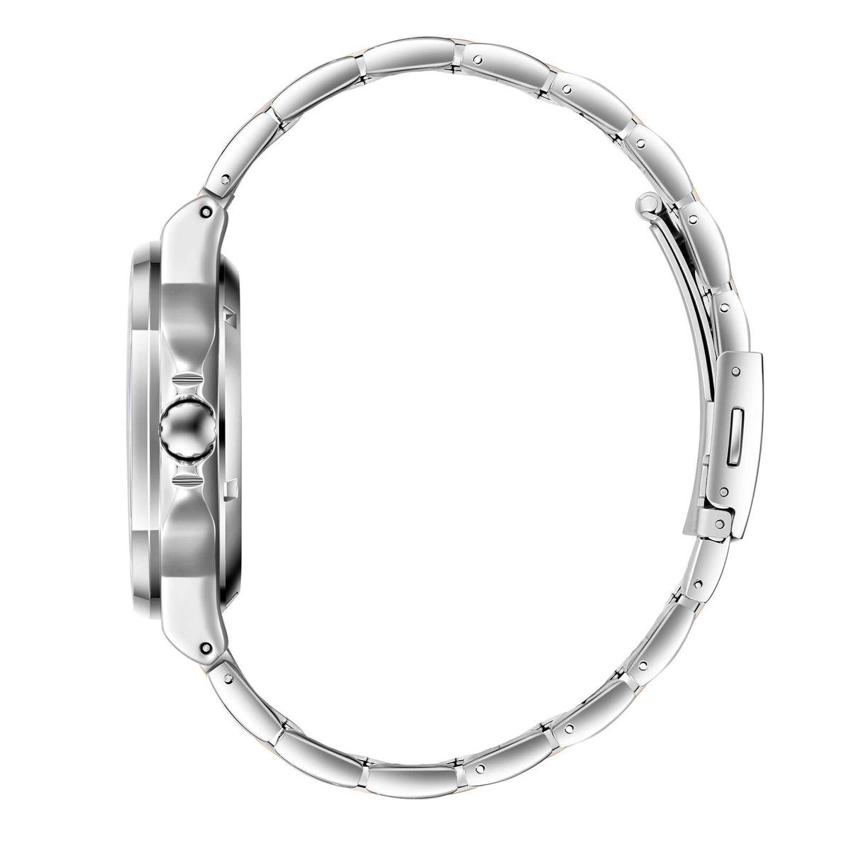 Montre homme Lee Cooper Regent automatique cœur ouvert – vue de profil