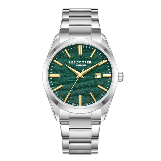 Montre homme Lee Cooper Richmond cadran vert texturé – vue de face