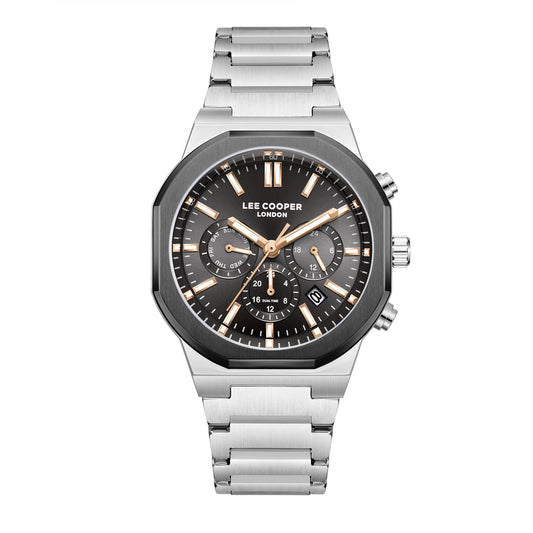 Lee Cooper Montre Homme Chronograph Noir Rose Doré