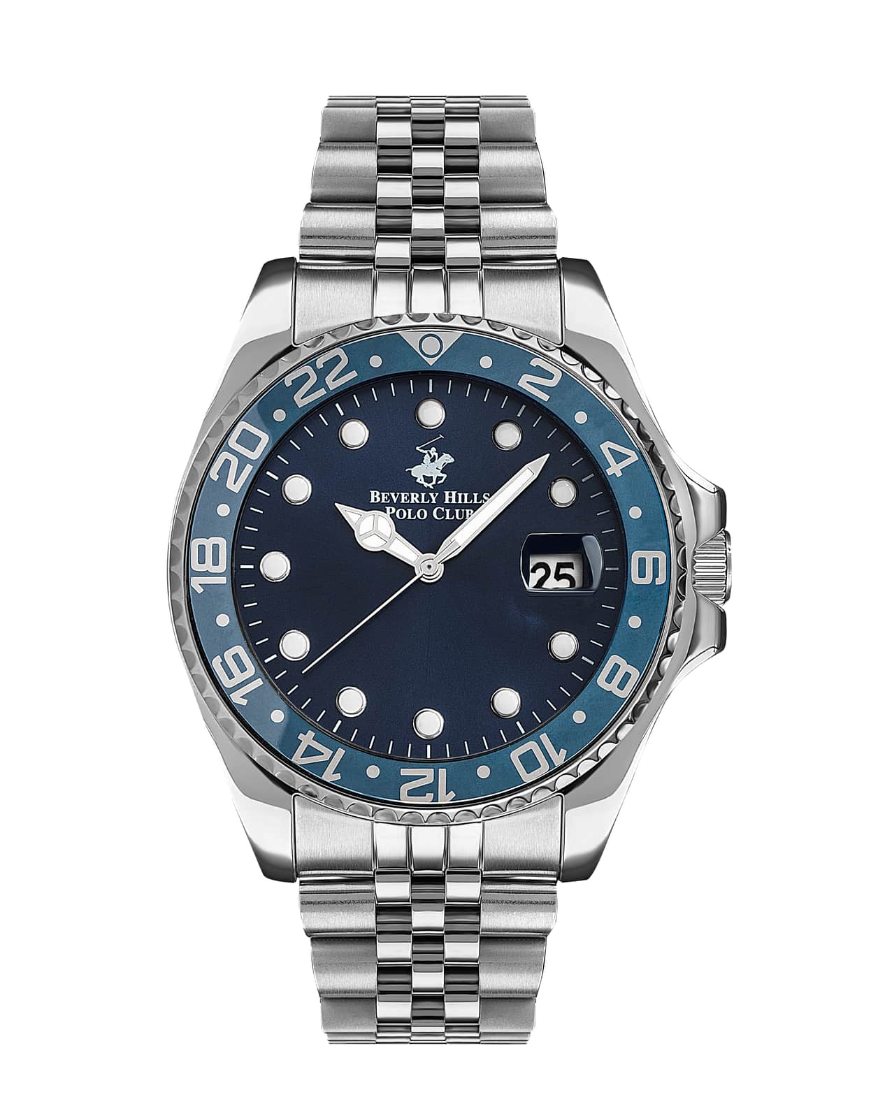 Beverly Hills Polo Club Montre Homme GMT Diver Bleu