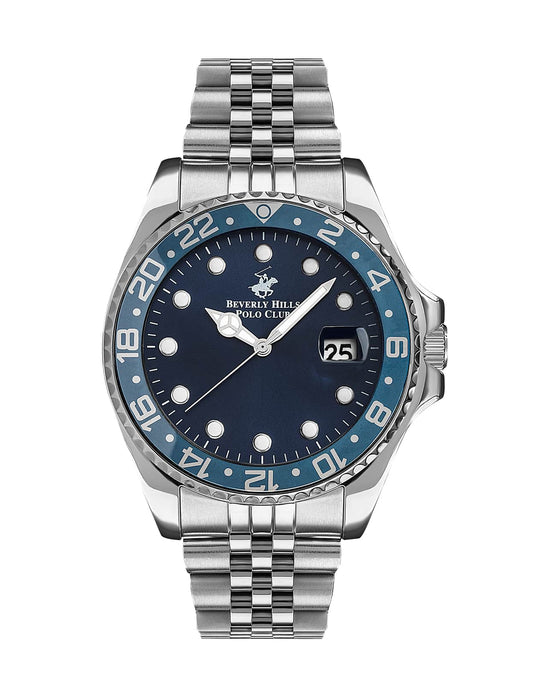 Beverly Hills Polo Club Montre Homme GMT Diver Bleu