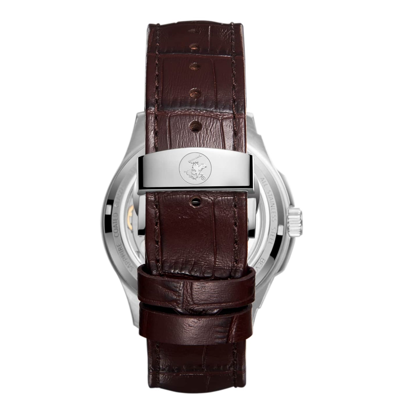 Beverly Hills Polo Club Montre Homme Automatic Twin Balance Cuir